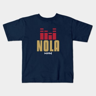 NOLA music basketball Kids T-Shirt